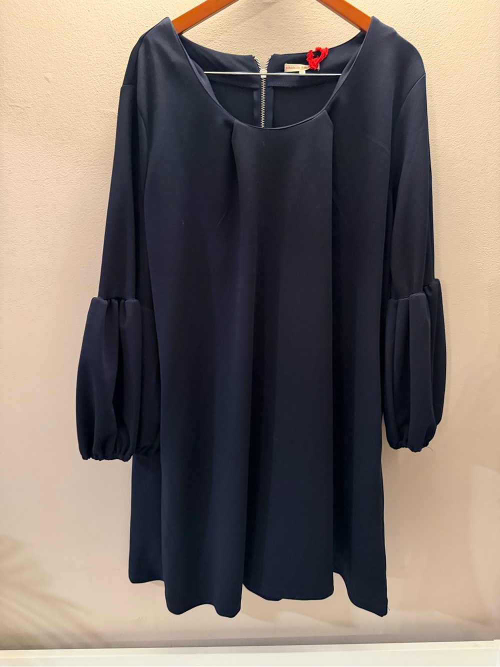 Standards & Practices Navy Blue Puff Sleeve Shift Dress 3X 20015722P